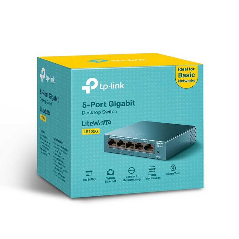 TP-Link LS105G Non-géré Gigabit Ethernet (10/100/1000) Bleu