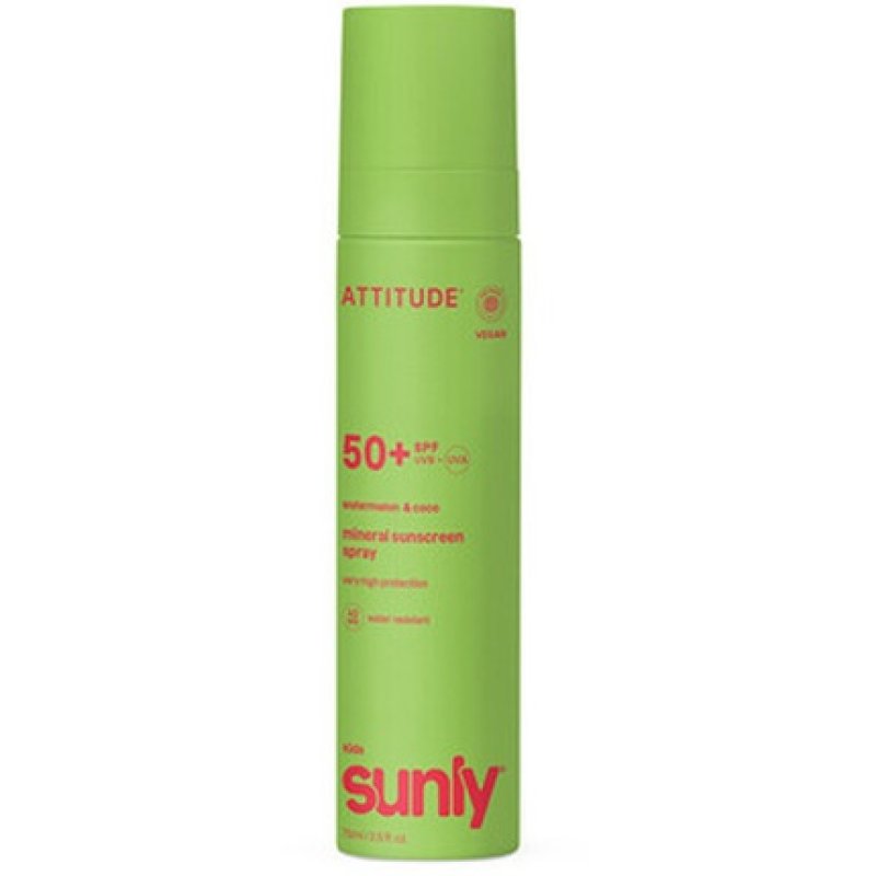 Attitude Kids Sunly Spray Spf 50 Children's Mineral Sunscreen Spray
