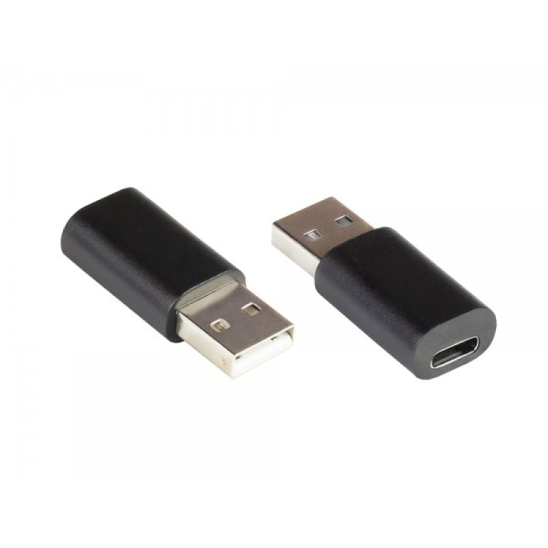 Alcasa USB-AD200 changeur de genre de câble USB A USB C Noir