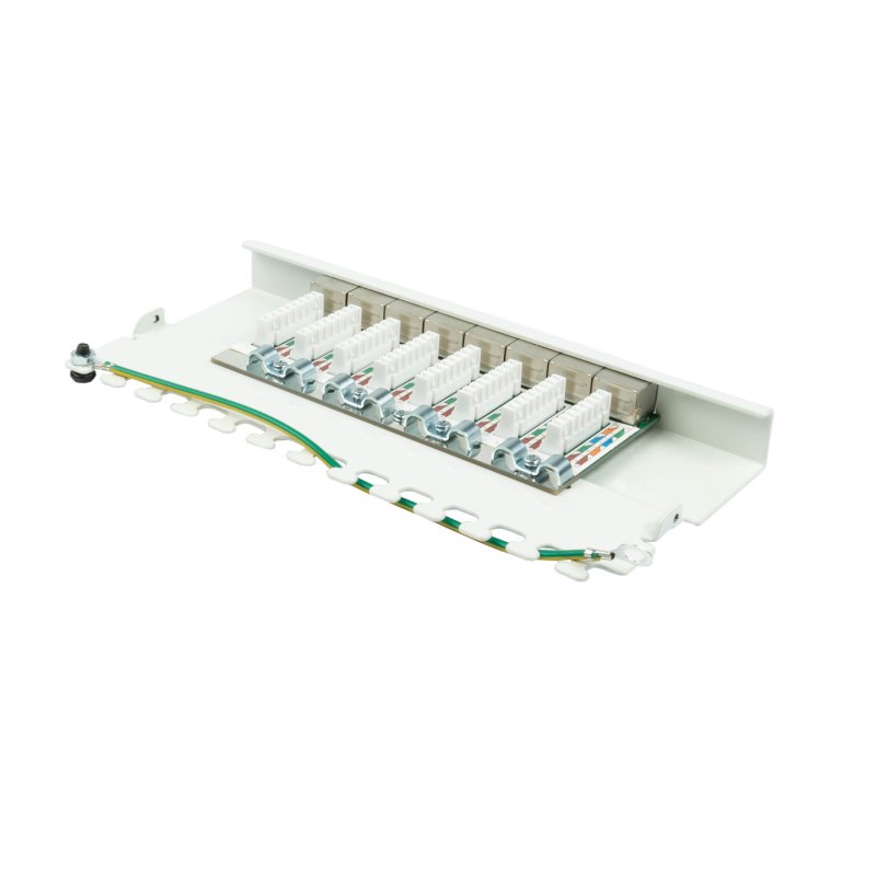 Good Connections Patchpanel Cat.6A 8-Port 0,5 HE reinweiß