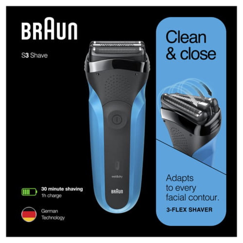 Braun Series 3 310s Foil shaver Trimmer Black, Blue