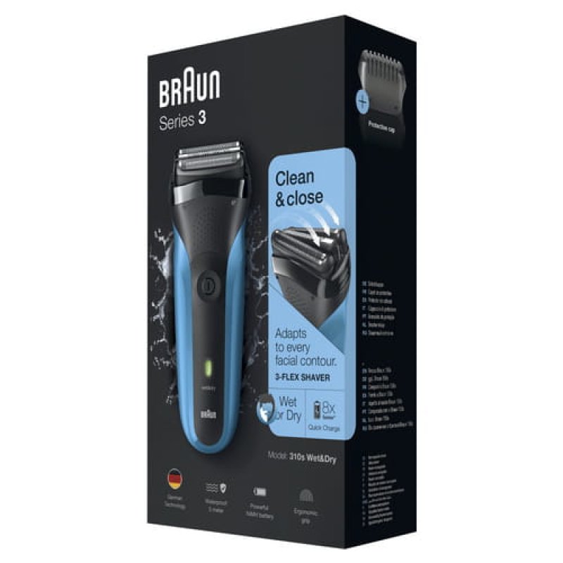 Braun Series 3 310s Foil shaver Trimmer Black, Blue