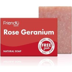 Friendly Soap Naked and Natural Rose Geranium Soap 7 x 95g - Pack of 3