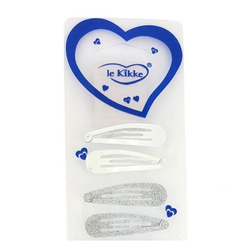 Le Kikke Clic Clac Clac Glitter Toni Dark Bianco Hair Accessory
