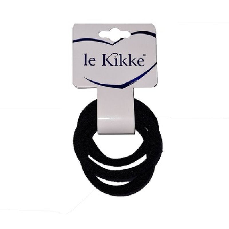 Le Kikke Basic Black Hair Ties Diameter 55 Cm Thickness 08 Cm
