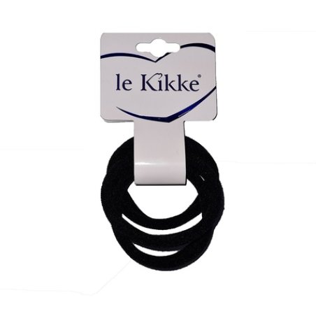 Le Kikke Basic Black Hair Ties Diameter 55 Cm Thickness 08 Cm