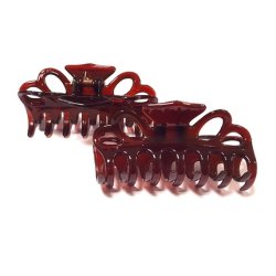 Le Kikke Crabby Basic Hair Clip 8cm Brown