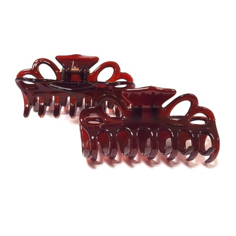 Le Kikke Crabby Basic Hair Clip 8cm Brown