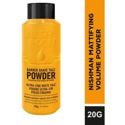 NISHMAN Barber Talc Powder for After Haircut or Shaving White 6.4 oz 180g