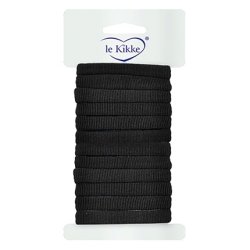 Le Kikke Basic Black Hair Ties 45 Cm Diameter 1 Cm Thickness