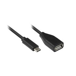Alcasa 2511-OTG2 USB cable USB 2.0 0.1 m USB C USB A 0.48 Gbit/s Black