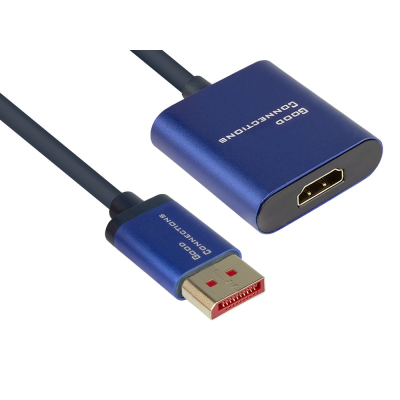 Alcasa DP-AD07 video cable adapter 0.2 m DisplayPort HDMI Blue