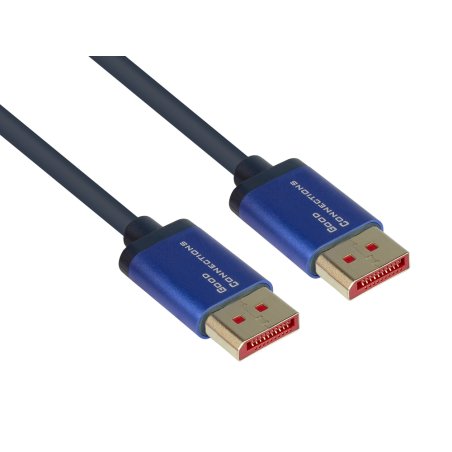 Alcasa 4814-SF020B câble DisplayPort 2 m Bleu
