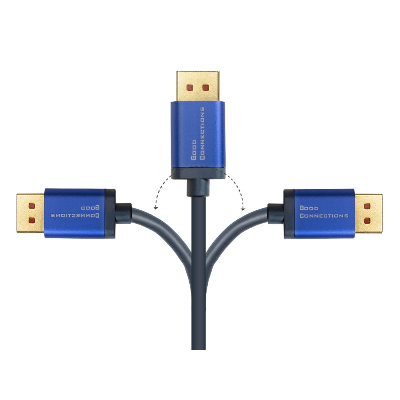 Alcasa 4814-SF020B DisplayPort cable 2 m Blue