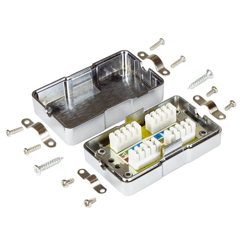 Alcasa GC-N0151 network junction box Cat6 Silver