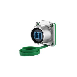 Alcasa IC01-24F02 socket-outlet LC-D Green, Silver