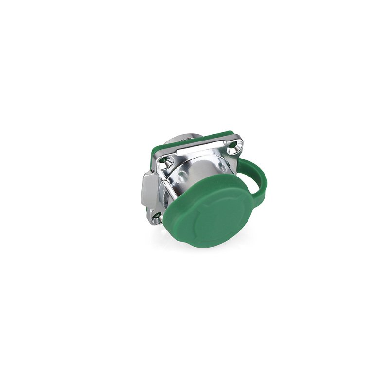 Alcasa IC01-24F02 prise de courant LC-D Vert, Argent