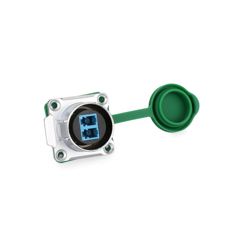 Alcasa IC01-24F02 prise de courant LC-D Vert, Argent