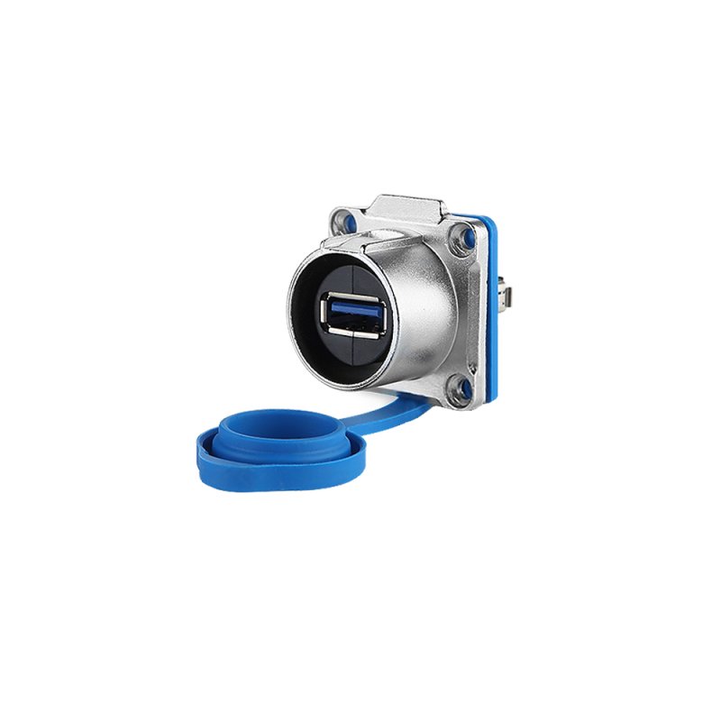 Alcasa IC01-24U302 socket-outlet USB A Blue, Silver