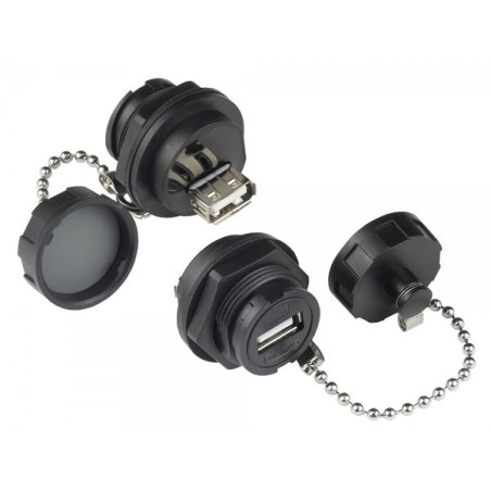 Alcasa IC04-U205 connecteur de fils USB A Noir