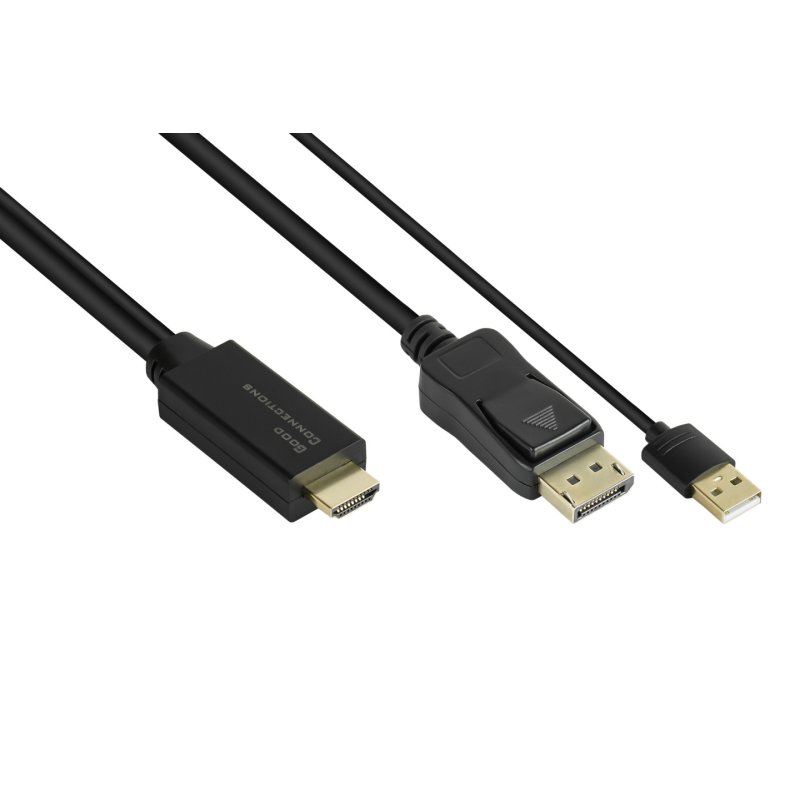 Good Connections Adapterkabel HDMI2.0b-St.-DP1.2-St. 2m