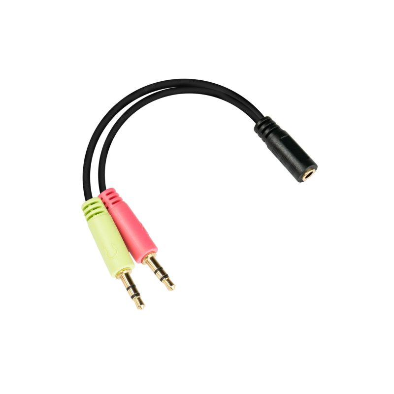 Alcasa AD-HS02 audio cable 0.2 m 2 x 3.5mm 3.5mm Black