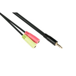 Alcasa AD-HS03 audio cable 0.2 m 3.5mm 2 x 3.5mm Black