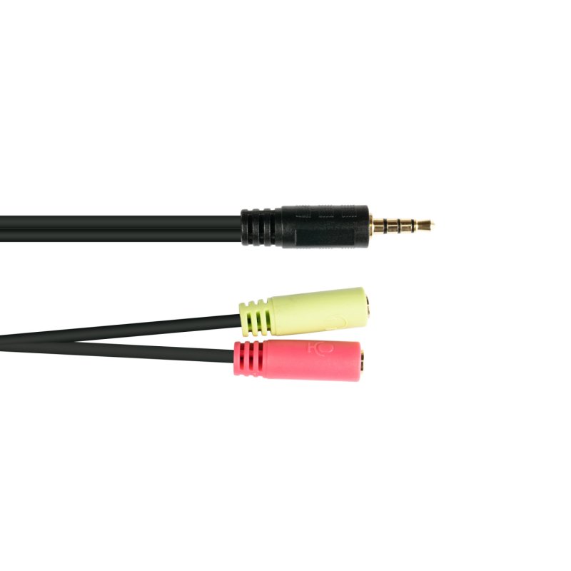 Alcasa AD-HS03 câble audio 0,2 m 3,5mm 2 x 3.5mm Noir