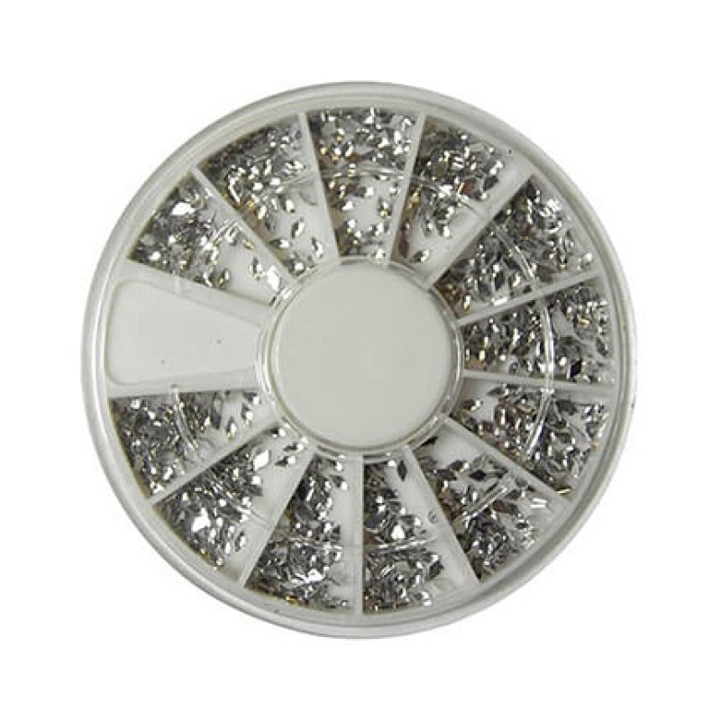 Nail Studio Professional Nail Art Rhinestone Wheel Silver