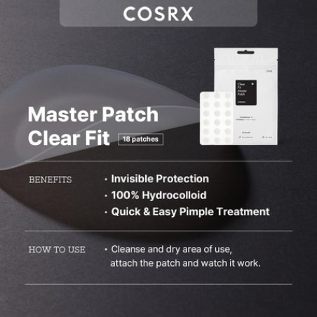 Cosrx Master Pimple Patch Clear Fit 18 Patches - Hydrocolloid Pimple Treatment