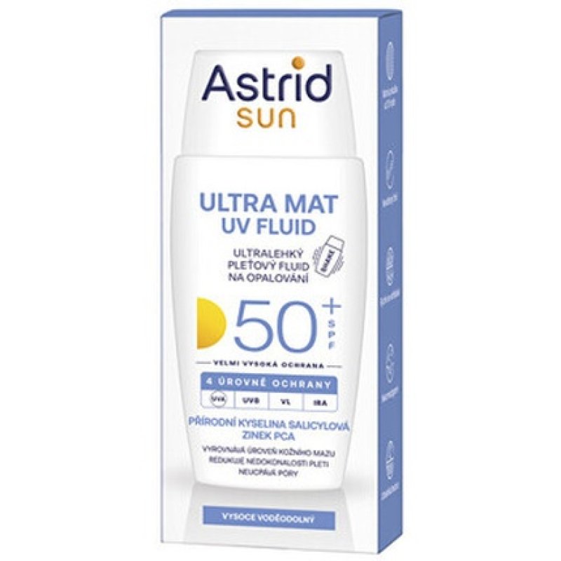 Astrid Sun Ultra Mat Uv Fluid Spf 50 Oily Skin Fluid