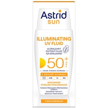 Astrid Sun Illuminating Uv Fluid Spf 50 Ultralight Facial Sunscreen Fluid