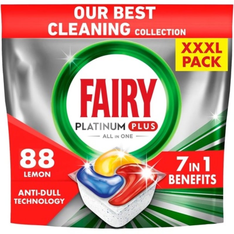Fairy Platinum Plus All In One Dishwasher Tablets 88 Pcs Lemon Fragrance