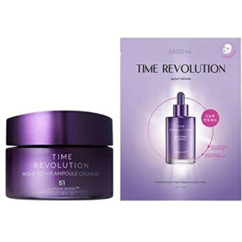 Missha Time Revolution Night Repair Cream & Mask Duo Set