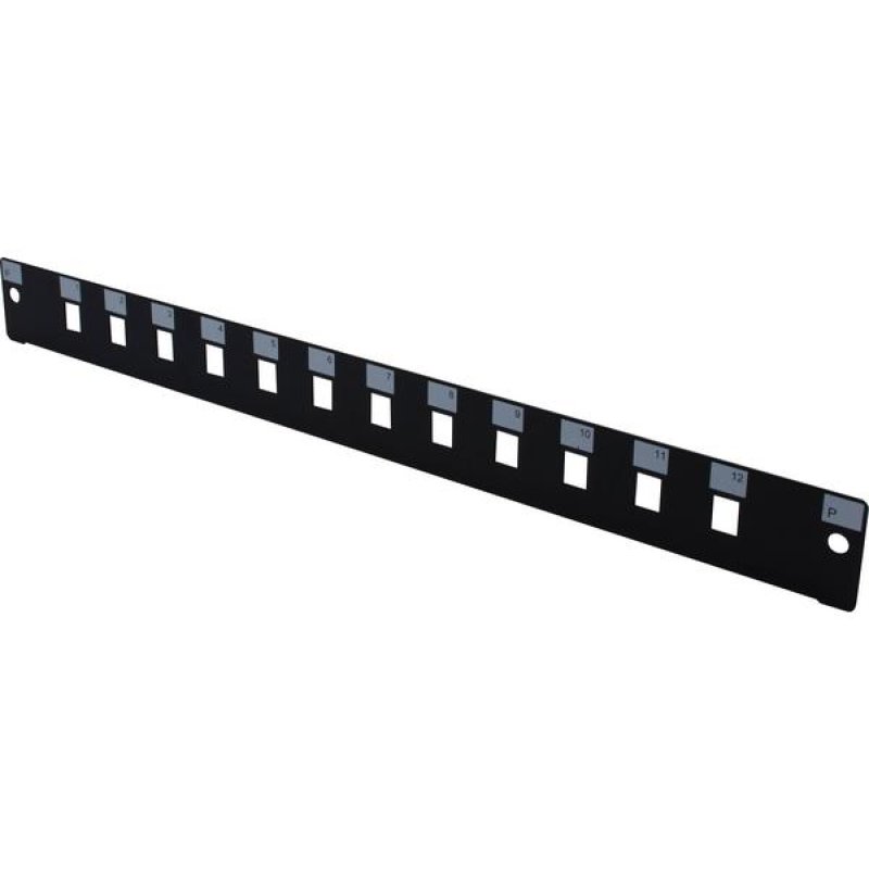19" 1U Fiber Optic Front panel for 12 LC Duplex/SC Simplex