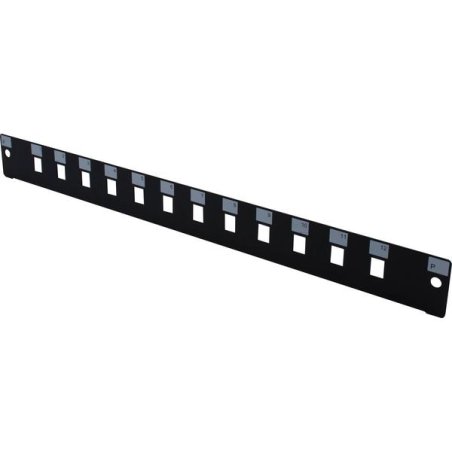 19" 1U Fiber Optic Front panel for 12 LC Duplex/SC Simplex