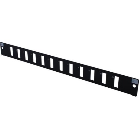 19" 1U Fiber Optic Front panel for 12 SC Duplex/LC Quad