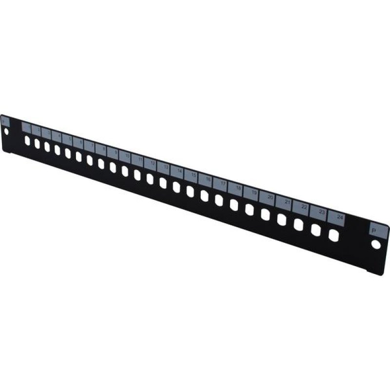 19" 1U Fiber Optic Front panel for 24 ST/FC