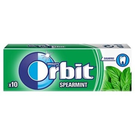Orbit Spearmint Chewing Gum 10 Pieces 14g