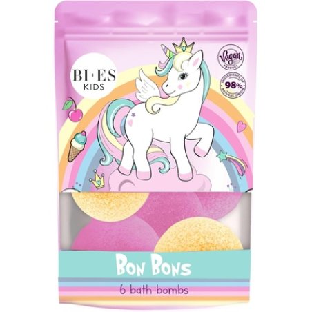 Unicorn Fizzing Bath Bombs 6pcs With Bon Bons Fragrance Vegan & Natural
