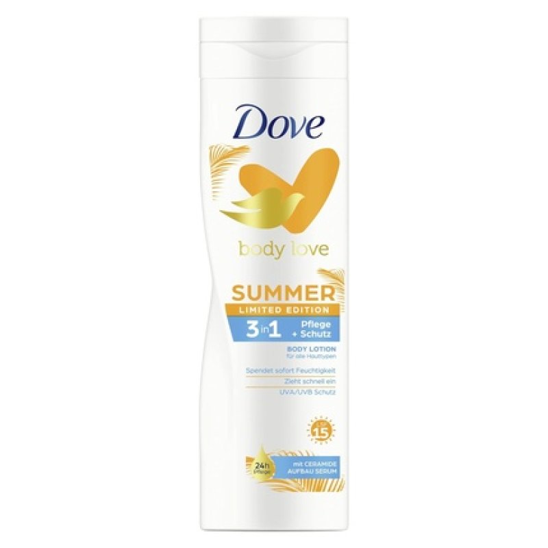 Dove Body Love Body Lotion 24h Care with UVA/UVB Protection and SPF15 for All Skin Types 250ml