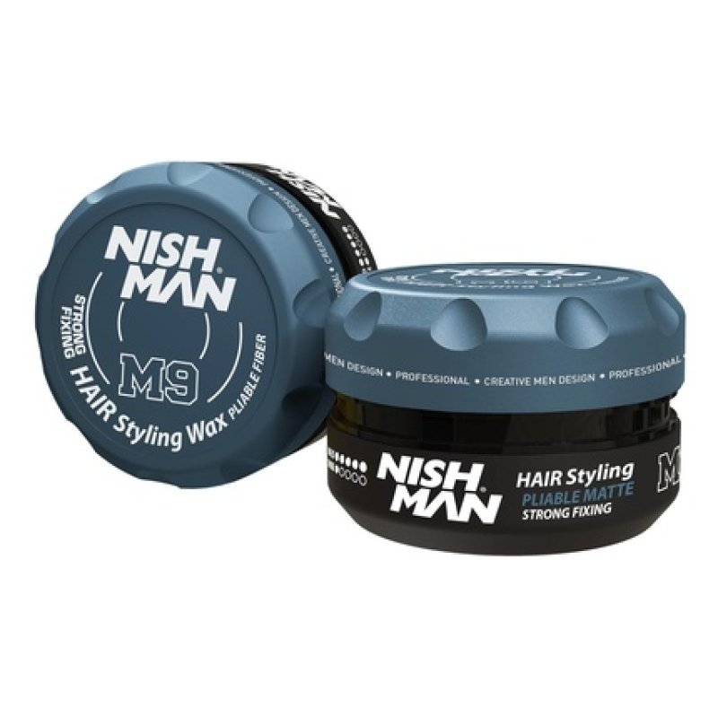 Nishman Hair Styling Fiber Matte Wax M9 Strong Fixing