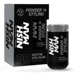 NISHMAN Hair Volume Powder 20g Light Control Natural Matte Look Hair Styling Powder Men Texturising Volumising Hair
