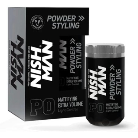 NISHMAN Hair Volume Powder 20g Light Control Natural Matte Look Hair Styling Powder Men Texturising Volumising Hair