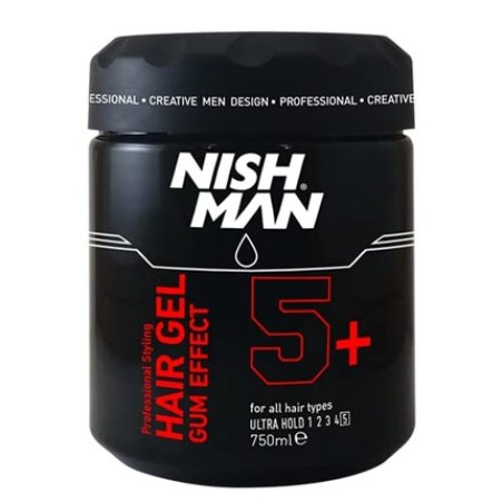 NISHMAN Hair Gel Gum Effect 5 Ultra Hold 750ml