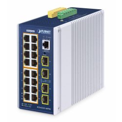 PLANET Industrial 16-Port 10/100/1000T 4 1G/2,5 SFP POE