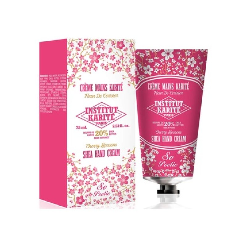 Institut Karité Paris Moisturizing and Restorative Hand and Nail Cream 75ml Cherry Blossom