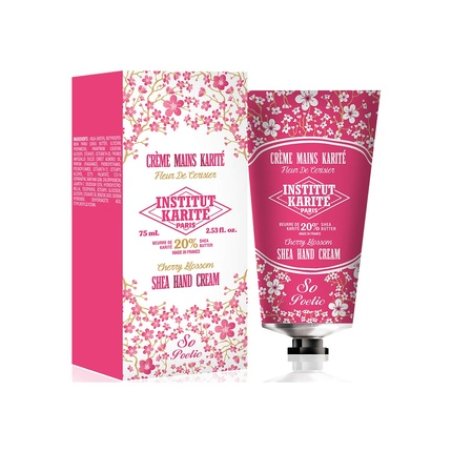 Institut Karité Paris Moisturizing and Restorative Hand and Nail Cream 75ml Cherry Blossom