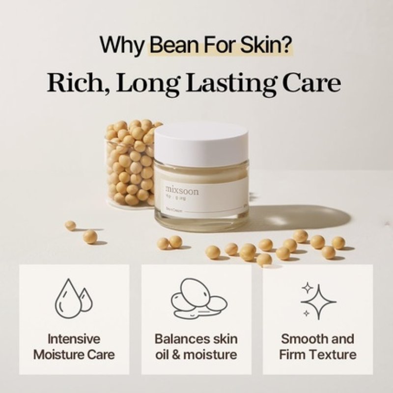 Mixsoon Bean Cream Vegan Snail Nourishing Long-lasting Soothing Hydration
