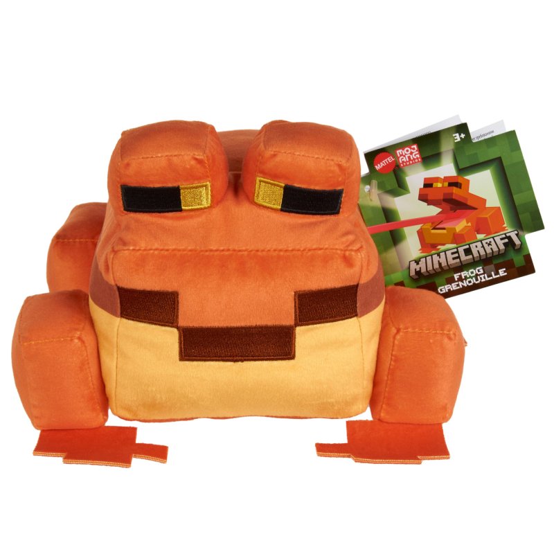 Minecraft Plush Frog Toy, 8-inch Soft Doll Inspired by the Video Game Character